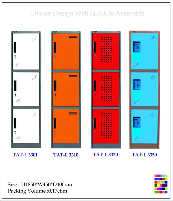 کمد 3 درب روی هم مونتاژی-TAT-L3301